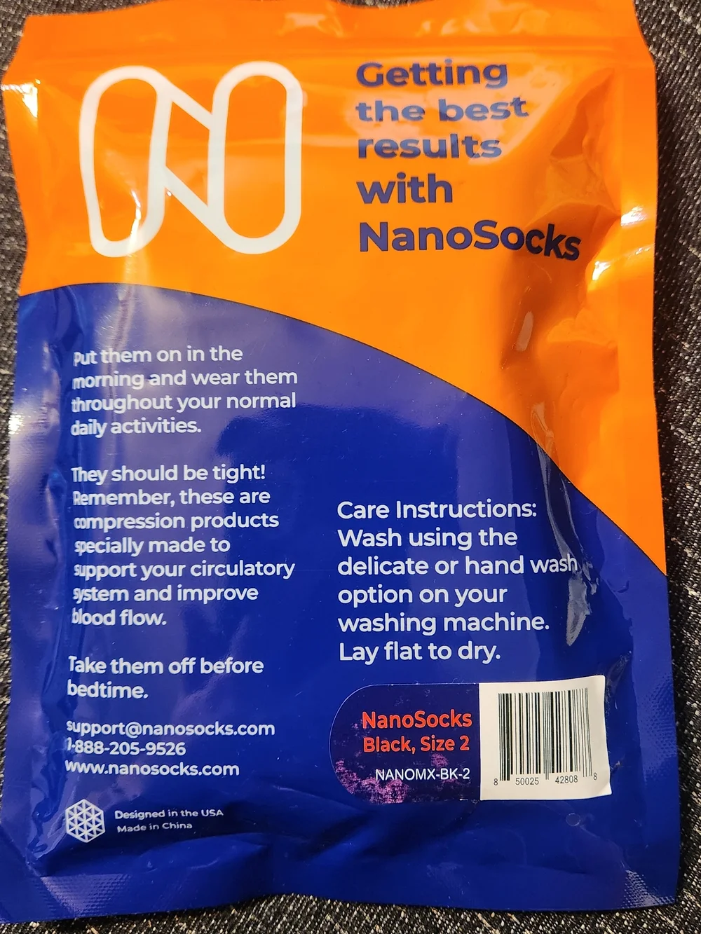 NEW Nano Black Compression UNISEX 3-D Nano Weave NanoSocks